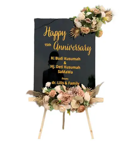 Papan Bunga Akrilik simpang tiga